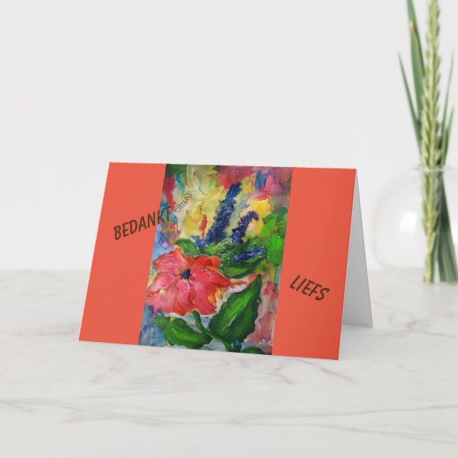 Cartão De Agradecimento Kunst Bedankt - kaart (Frente)