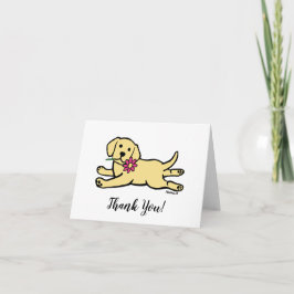 Cartão De Agradecimento Labrador Amarelo Inocente Muito Obrigado