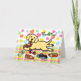 Cartão De Agradecimento Labrador Amarelo Inocente Muito Obrigado