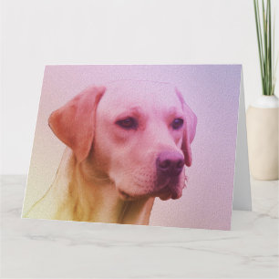 Cartão De Agradecimento Labrador Retriever Dog Watercolor Retrato 01