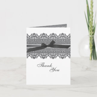 Cartão De Agradecimento Lace and Ribbon Thank You cards