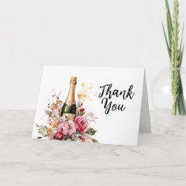 Cartão De Agradecimento Lace & Champagne Thank You Card