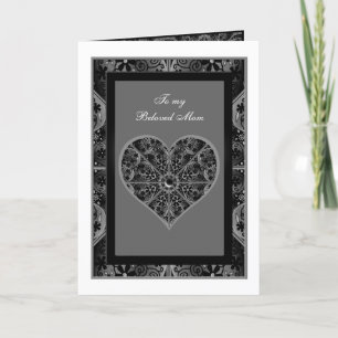 Cartão De Agradecimento Lace preto cerâmico