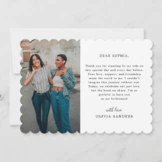 Cartão De Agradecimento Laço Coquete Para Minha Dama de Honra Foto do Dia 