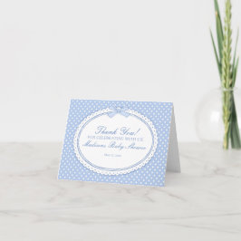 Cartão de Agradecimento Laço Coquette de Gingham A