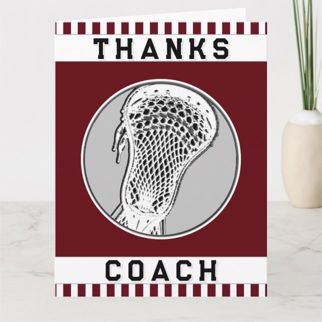 Cartão De Agradecimento Lacrosse Coach (Frente)