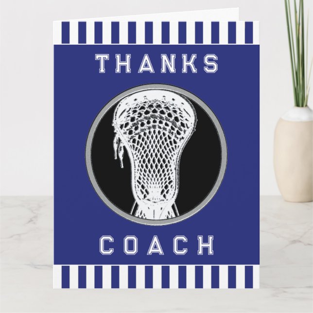 Cartão De Agradecimento Lacrosse Coach (Frente)