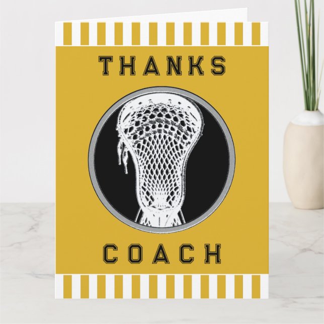 Cartão De Agradecimento Lacrosse Coach (Frente)