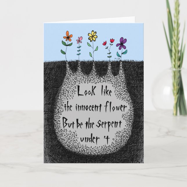 Cartão De Agradecimento Lady Macbeth Cotação Feminismo Mulheres dão apoio  (Frente)