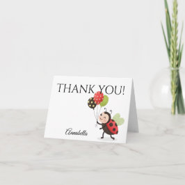 Cartão De Agradecimento Ladybug Birthday Thank You Card