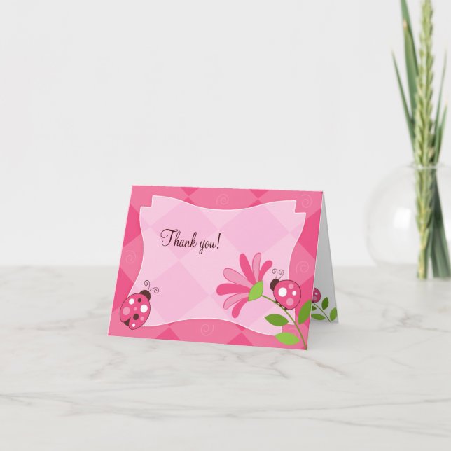 Cartão De Agradecimento LADYBUG GARDEN Folded Thank you note (Frente)