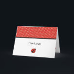 Cartão De Agradecimento Ladybug thank you note card<br><div class="desc">I hope the ladybugs bring you luck!</div>