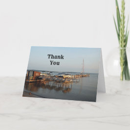 Cartão De Agradecimento Lago Boat Dock Michigan