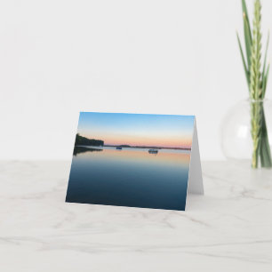 Cartão De Agradecimento lago champlain sunrise na baía de santos albans