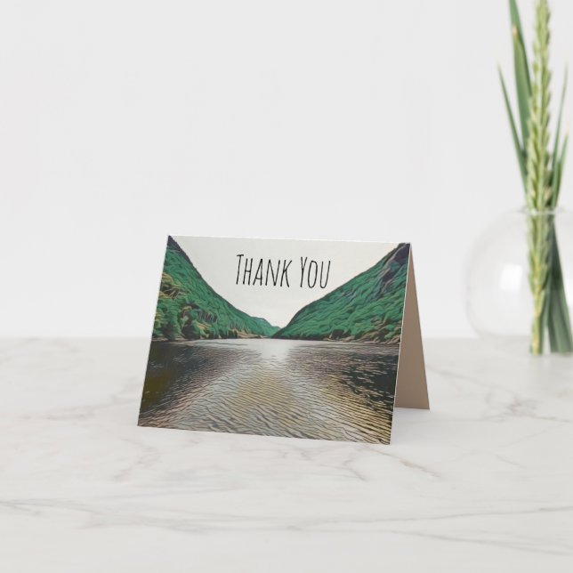 Cartão De Agradecimento Lago Montanha (Frente)