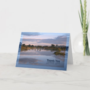 Cartão De Agradecimento Lake at dawn Thank you card