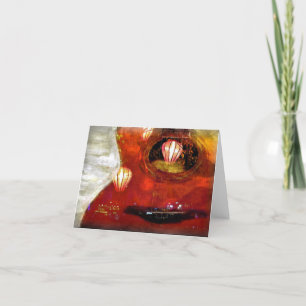 Cartão De Agradecimento Lanterna Vietnamita Dobrou o Ntecard