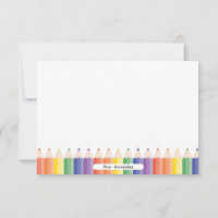 Lápis Personalizados Coloridos de Arco-íris Nota d