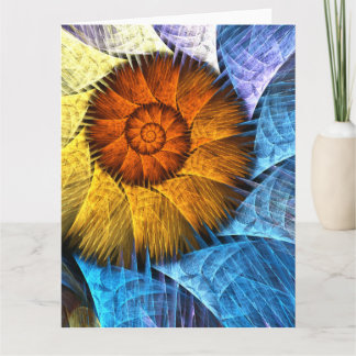 Cartão De Agradecimento Laranja Amarelo Amarelo Abstrato