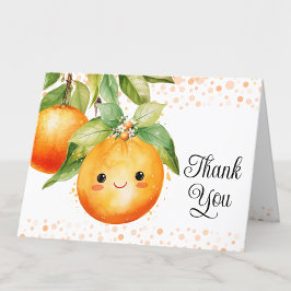 Cartão De Agradecimento Laranja Cutie Pequena Citrus
