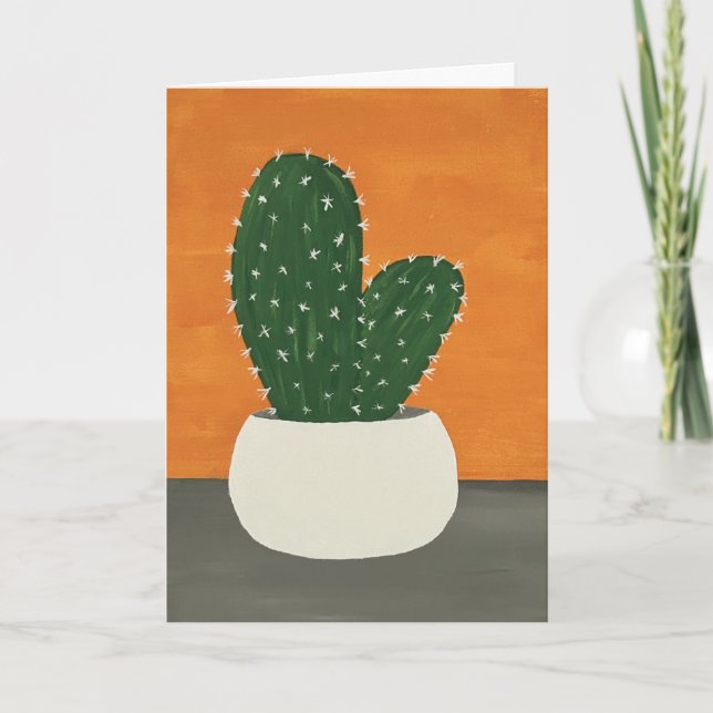 Cartão De Agradecimento Laranja e Cinza Acrílico Potente (Frente)