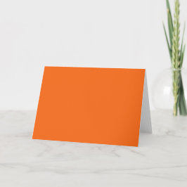 Cartão De Agradecimento Laranja Tigre Cor Sólida