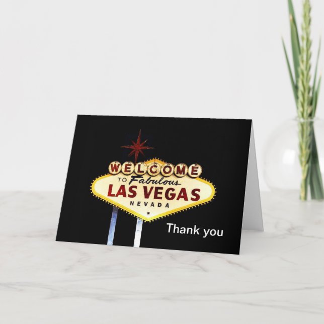 Cartão De Agradecimento Las Vegas Thank you Card (Frente)