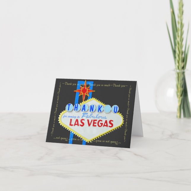 Cartão De Agradecimento Las Vegas Thank You notes (Frente)