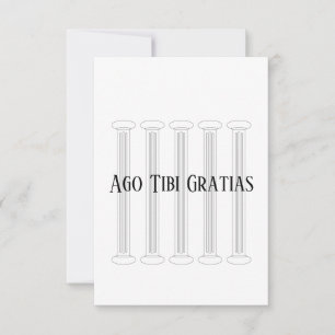 Cartão De Agradecimento Latim