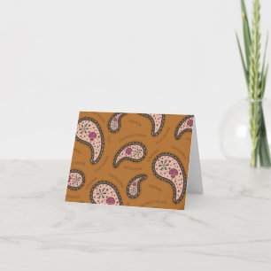 Cartão De Agradecimento Latte de Biologia Personalizável Paramecia Paisley