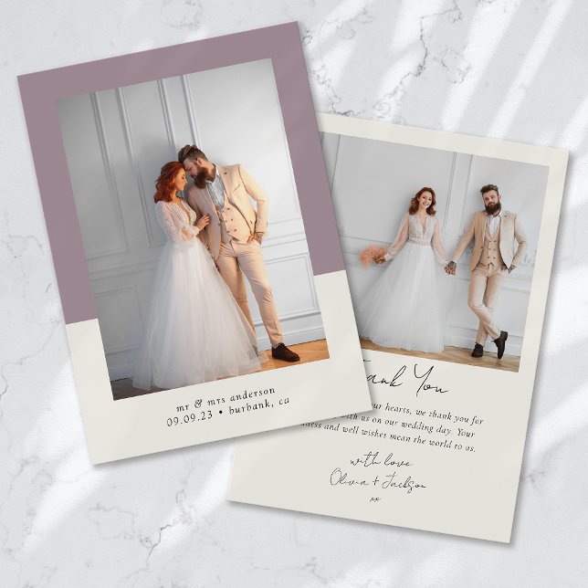 Cartão De Agradecimento Lavanda 2 Foto de caligrafia (Criador carregado)