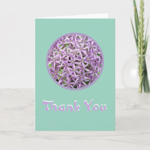 CARTÃO DE AGRADECIMENTO LAVANDA ALLIUM /OBRIGADO/ PERSONALIZÁVEL