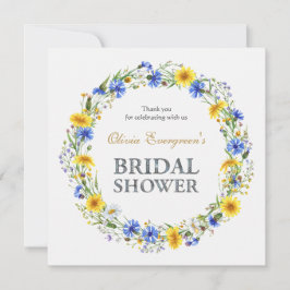 Cartão De Agradecimento Lavanda Amarela Azul Fumaça Selvagem