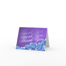 Lavanda e Blue Hydrangeas Obrigado