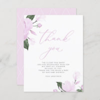 Lavanda Purple Floral Chá de fraldas Obrigado