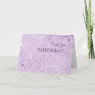 Cartão De Agradecimento Lavandas, Obrigado, Bridesmaid Card
