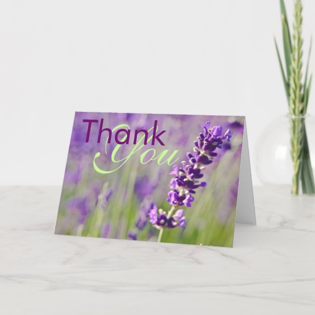 Cartão De Agradecimento Lavendar • Thank You Card (Frente)