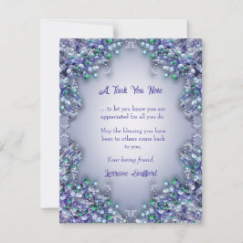 Cartão De Agradecimento Lavender Blue Spring Lilac Florals Thank You Card
