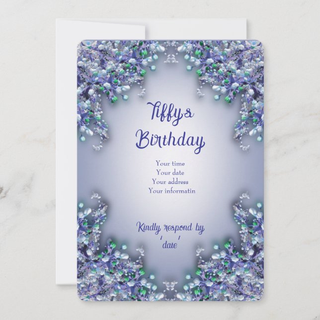 Cartão De Agradecimento Lavender Blue Spring Lilac Invitation Card (Frente)