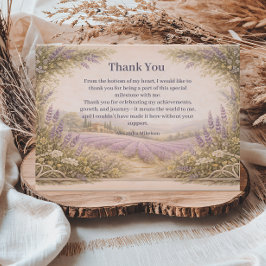 Cartão De Agradecimento Lavender Field Garden Birthday
