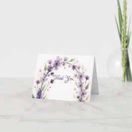 Cartão De Agradecimento Lavender & Lilac Floral Arch