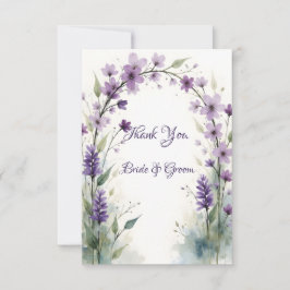 Cartão De Agradecimento Lavender & Lilac Floral Arch Photo Thank you Card