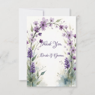 Cartão De Agradecimento Lavender & Lilac Floral Arch Photo Thank you Card