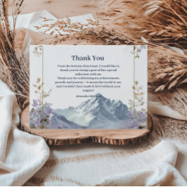 Cartão De Agradecimento Lavender Wildflower Mountain Birthday