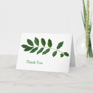 Cartão De Agradecimento Leaf Fern Nature Thank You Card
