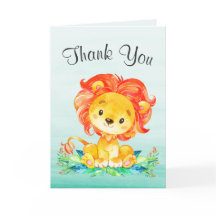 Leão de Aquarela Obrigado