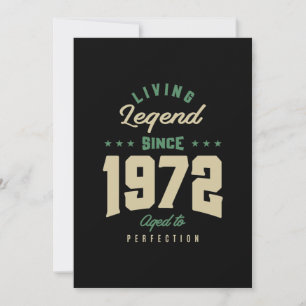 Cartão De Agradecimento Legendas Desde 1972 Presente de Aniversário