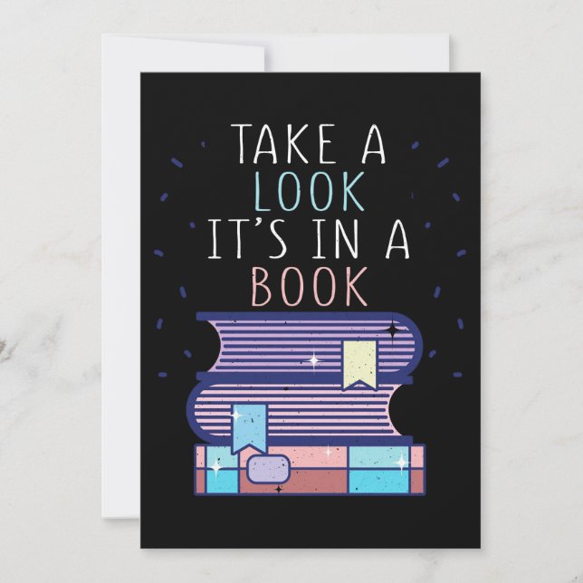 Cartão De Agradecimento Leitor Presente Dá Uma Olhada Num Livro (Frente)