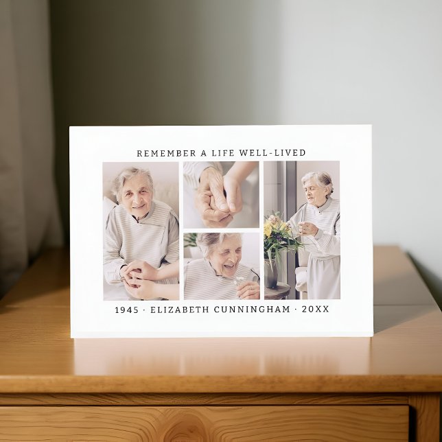 Cartão De Agradecimento Lembre-Se De Uma Colagem De Fotografias Simples E  (Criador carregado)