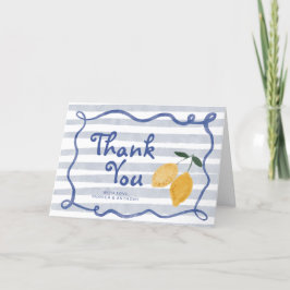 Cartão De Agradecimento Lemon Baby Boy Chá Obrigado